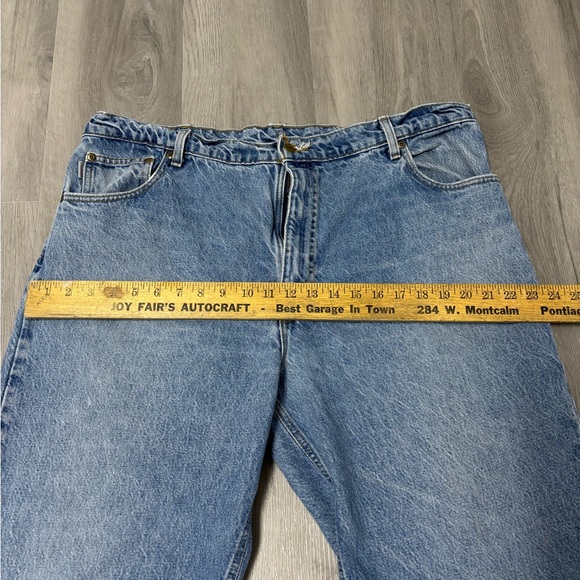 Carhartt Classic Distressed Blue Denim Jeans Men’s Size 42x34 - Picture 9 of 10